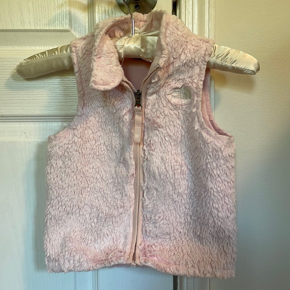 The North Face Toddler Vest Faux Fur Pink - Size 3T - Picture 1 of 6